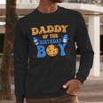 Daddy Of The Birthday Boy Milk And Cookies Lover Men Long Sleeve T-Shirt