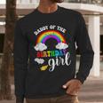 Daddy Of The Birthday Girl Rainbow B-Day Matching Family Men Long Sleeve T-Shirt