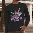 Daddy Of The Birthday Princess Girl Dad Unicorn Bday Party Men Long Sleeve T-Shirt