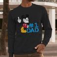 Disney Mickey Mouse Father's Day 1 Dad Men Long Sleeve T-Shirt Disney Mickey Mouse Father's Day 1 Dad Men Long Sleeve T-Shirt