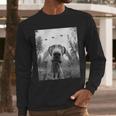 Dog Mom Dad Alien Selfie Weimaraner UFO For Men Women Men Long Sleeve T-Shirt