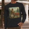 Farmer Men Tractor Rancher Farm Dad Distressed Men Long Sleeve T-Shirt