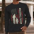 Father's Day Baseball Papa USA Flag Dad Men Baseball Men Long Sleeve T-Shirt