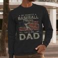 My Favorite Baseball Player Calls Me Dad Father's Day Men Long Sleeve T-Shirt