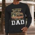 My Favorite Soccer Player Calls Me Dad US Flag Fathers Day Men Long Sleeve T-Shirt