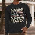 German Shepherd Dad Shirt American Flag German Shepherds Men Long Sleeve T-Shirt