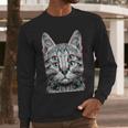 Glitch Weird Cat Kitten Optical Illusion Cat Mom Dad Men Long Sleeve T-Shirt