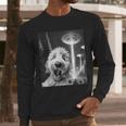 Goldendoodle Alien UFO Taking a Selfie Dog Mom Dad Men Long Sleeve T-Shirt