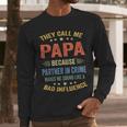 Grandpa Shirts Dad Partner In Crime Shirt Men Long Sleeve T-Shirt Grandpa Shirts Dad Partner In Crime Shirt Men Long Sleeve T-Shirt