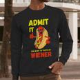 Hilarious Hot Dog Dad Joke Text Pun Dirty Joke -Barbecue Men Long Sleeve T-Shirt