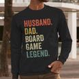 Husband Dad Board Game Night Legend Father Vintage Men Long Sleeve T-Shirt
