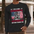 I'm A Dad Grandpa And Veteran Papa Grandpa Fathers Day Men Men Long Sleeve T-Shirt