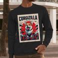 Japanese Art Corgi Dog Mom Dad Men Long Sleeve T-Shirt