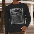 Jordanian Dad Nutrition Facts National Pride For Dad Men Long Sleeve T-Shirt