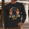 Lab Dad Retro Black Labrador Owner Men Long Sleeve T-Shirt
