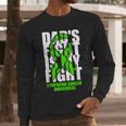 Lymphoma Cancer Awareness Lime Green Ribbon Dad's Fight Men Long Sleeve T-Shirt
