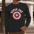 Marvel Father's Day Super Dad Captain America Shield Men Long Sleeve T-Shirt