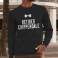 Men Dad Bod Joke Ex Male Dancer Humor Retired Chippendale Men Long Sleeve T-Shirt