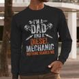 For Men Father's Day Halloween Diesel Mechanic Dad Men Long Sleeve T-Shirt