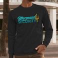 Mermaid Security Birthday Party Matching Dad Boys Men Long Sleeve T-Shirt