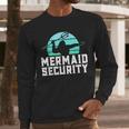 Mermaid Security Shirt Boys Swimmer Dad Merdad Trident Men Long Sleeve T-Shirt