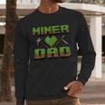 Miner Dad Birthday Boy Party Video Gamer Pixel Men Long Sleeve T-Shirt
