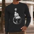 Moon And Astronaut Dad And Baby Space For Father's Day Men Long Sleeve T-Shirt