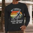 Motorcycle Dad Dirt Bike Shirt Motocross Riding Buddies Men Long Sleeve T-Shirt