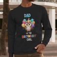Owl Dad Birthday Party Dad Of The Birthday Girl Owl Men Long Sleeve T-Shirt