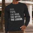 Papa Dad Legend Men Grandpa Christmas Father's Day Birthday Men Long Sleeve T-Shirt