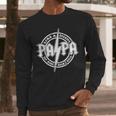 Papa Like A Grandpa Fathers Day Rocker Dad Rock Music Men Men Long Sleeve T-Shirt