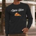 Papa Slice Pizza Belly Expectant Dad Pizza Pregnancy Reveal Men Long Sleeve T-Shirt