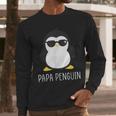 Penguin Papa Father's & Cute Dad Men Long Sleeve T-Shirt