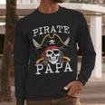 Pirate Papa Skull Family Matching Costume Dad Grandpa Men Men Long Sleeve T-Shirt