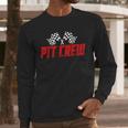 Pit Crew Family Racing Birthday Race Car For Dad Mom Kids Men Long Sleeve T-Shirt