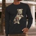 Pitbull I Love Dad Pit Bull Terrier Pettie Dog Owner Father Men Long Sleeve T-Shirt