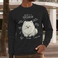 Pomeranian Anatomy Cute Pet Pom Mom Dog Dad For Men Women Girls Kids Men Long Sleeve T-Shirt