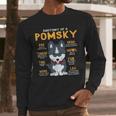 Pomsky Anatomy Dog Mom Dad Men Long Sleeve T-Shirt Pomsky Anatomy Dog Mom Dad Men Long Sleeve T-Shirt