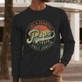 Pops Like a Grandpa Only Cooler Vintage Retro Pops Dad Men Long Sleeve T-Shirt