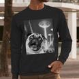 Pug Alien UFO Taking a Selfie Dog Mom Dad Men Long Sleeve T-Shirt Pug Alien UFO Taking a Selfie Dog Mom Dad Men Long Sleeve T-Shirt