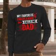 Red Cheer Dad Family Father Cheerleader Squad Men Long Sleeve T-Shirt
