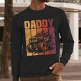 Retro Monster Truck Daddy Matching Family Birthday Party Men Long Sleeve T-Shirt