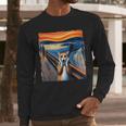 The Scream Cat Parody For Kitty Cat Lover Cat Mom Cat Dad Men Long Sleeve T-Shirt