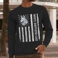 Shepherd Dad USA Flag White German Shepherd Men Long Sleeve T-Shirt