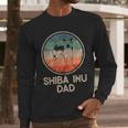 Shiba Inu Dog Vintage Shiba Inu Dad Men Women Men Long Sleeve T-Shirt