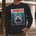 Siberian Husky Jowls Sled Dog Mom Top Alaskan Dog Dad Men Long Sleeve T-Shirt