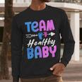 Team Healthy Baby Gender Reveal Pregnancy Mom Dad Men Long Sleeve T-Shirt