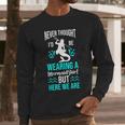 Never Thought I'd Be Wearing a Mermaid Dad Small Men Long Sleeve T-Shirt