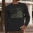 Twin Dad Camo USA Flag Twin Dad The Man The Myth The Legend Men Long Sleeve T-Shirt