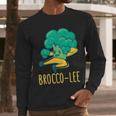 Vegetable Word Game Dad Joke Brocco-Lee Broccoli Men Long Sleeve T-Shirt